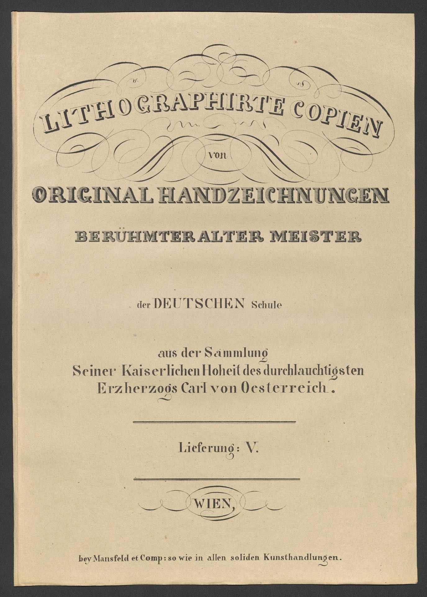 LITHOGRAPHIRTE COPIEN VON ORIGINAL HANDZEICHNUNGEN BERÜHMTER ALTER MEISTER der DEUTSCHEN Schule