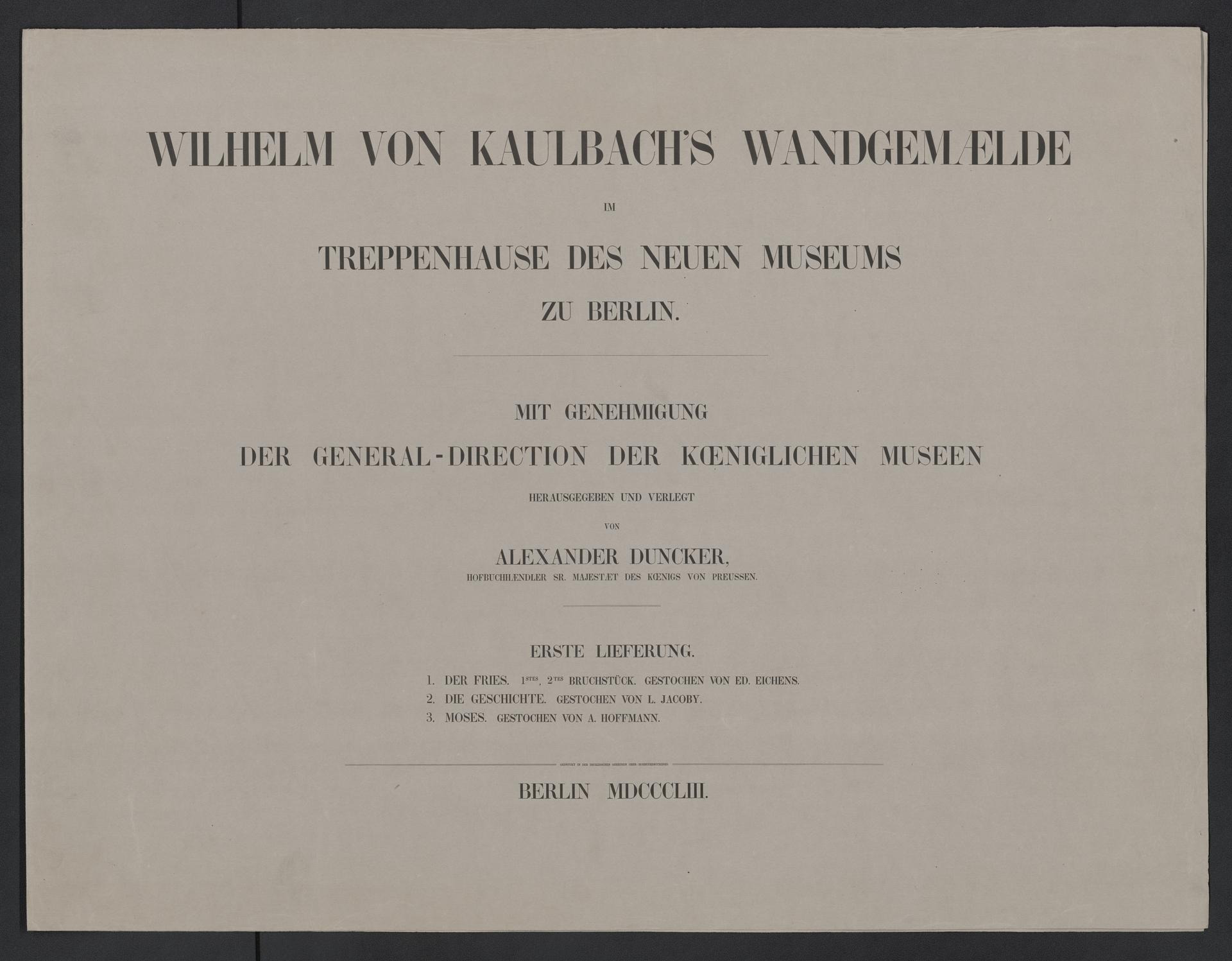 WILHELM VON KAULBACH'S WANDGEMAELDE IM TREPPENHAUSE DES NEUEN MUSEUMS ZU BERLIN