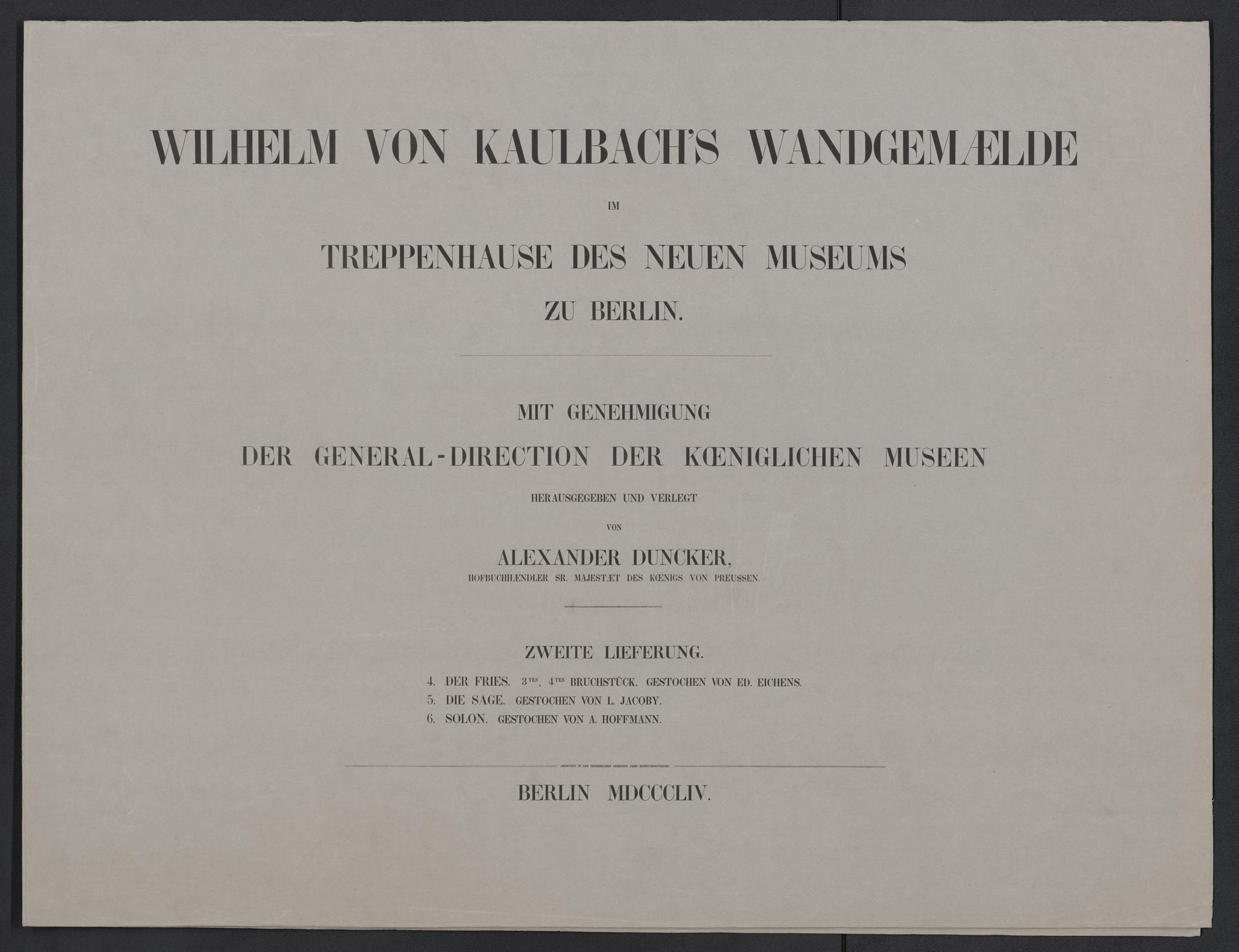 WILHELM VON KAULBACH'S WANDGEMAELDE IM TREPPENHAUSE DES NEUEN MUSEUMS ZU BERLIN