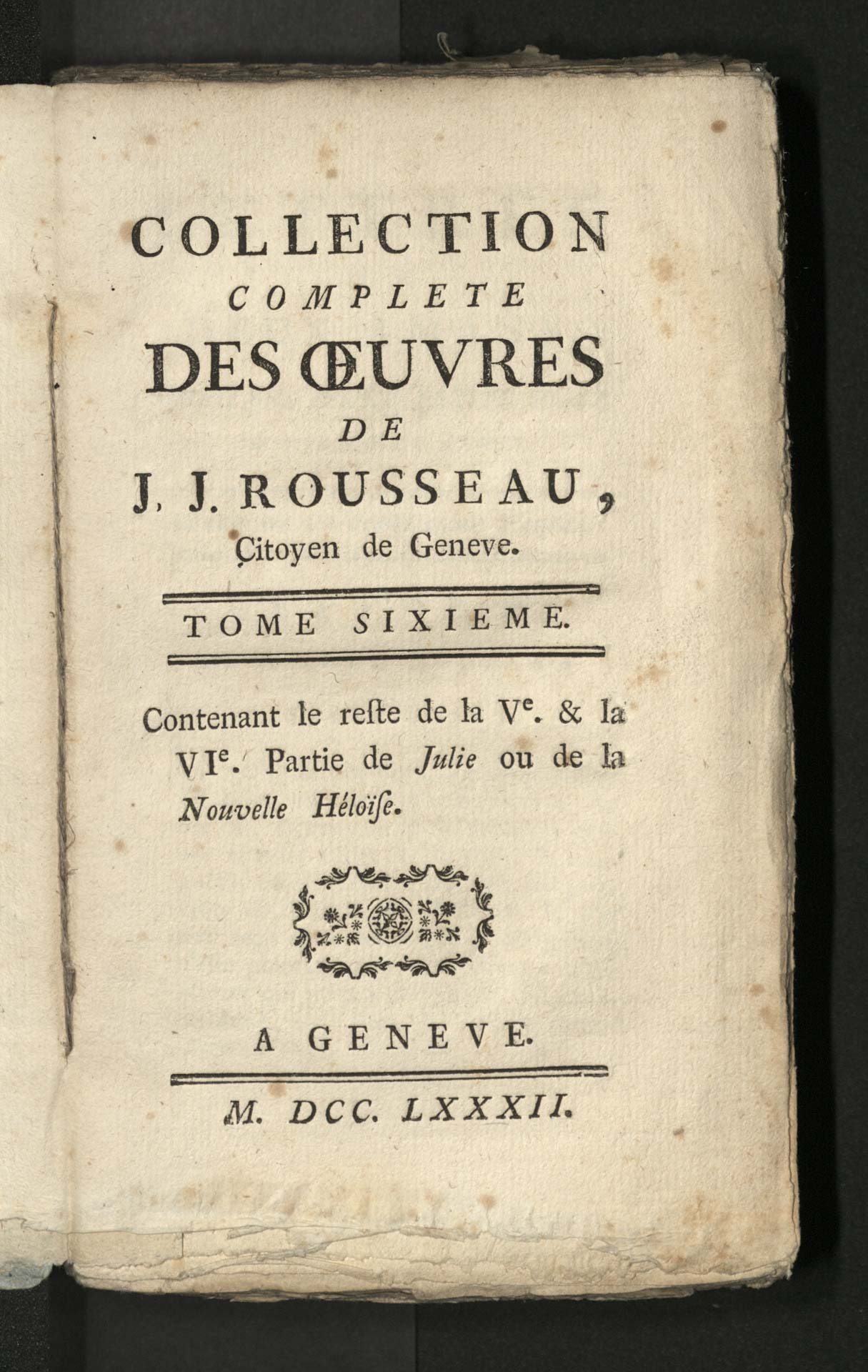 COLLECTION COMPLÈTE DES OEUVRES.