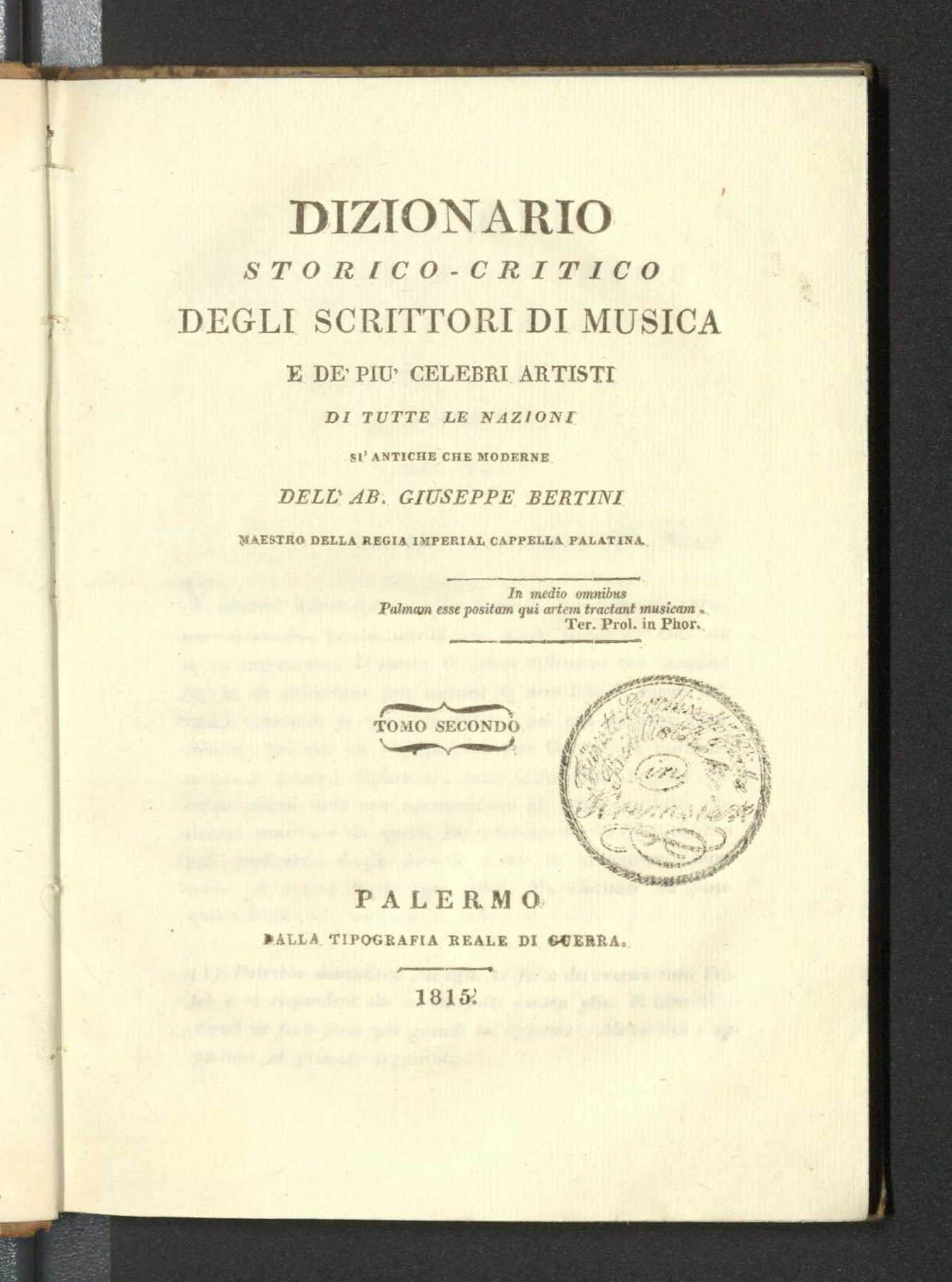 Dizionario storico-critico degli scrittori di musica