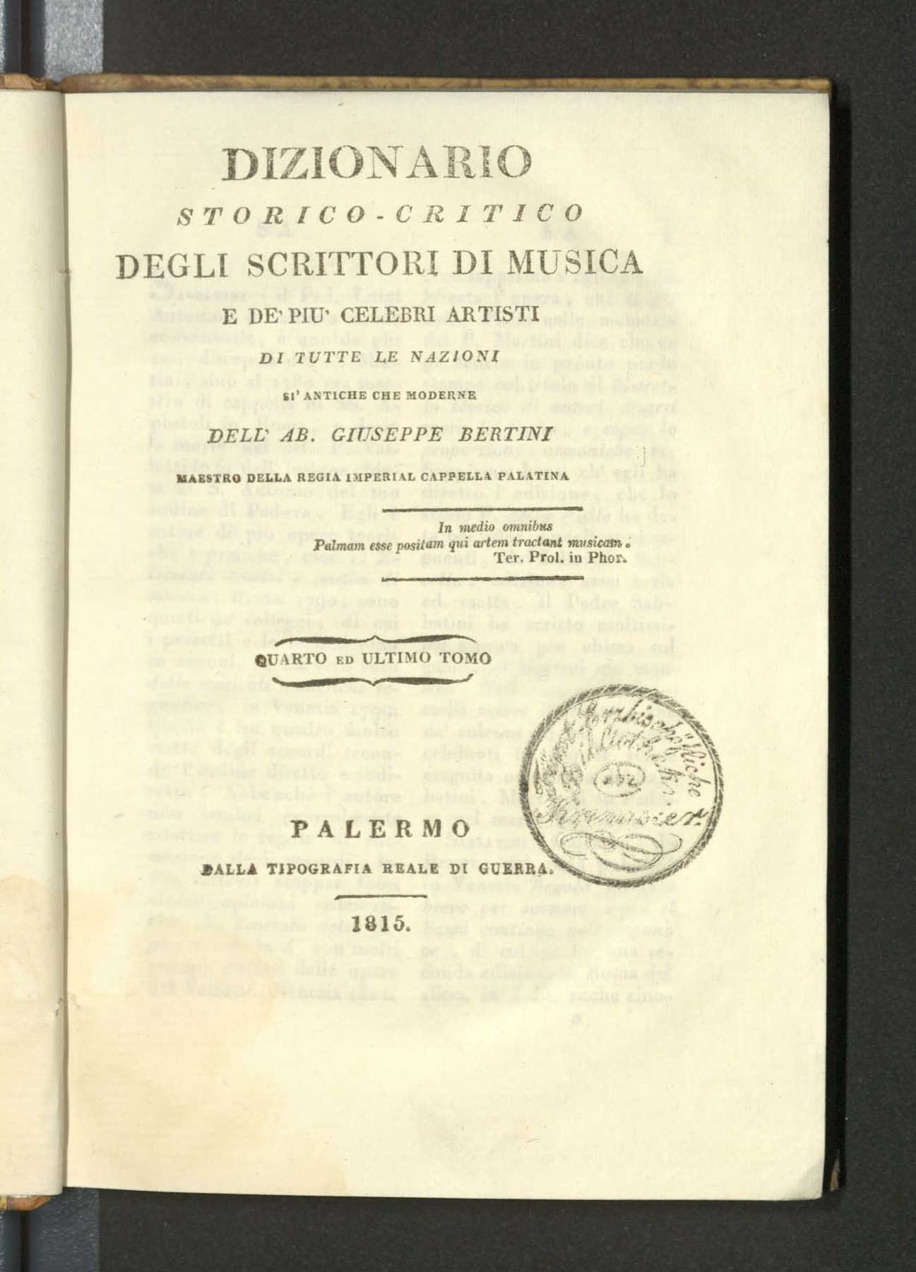 Dizionario storico-critico degli scrittori di musica