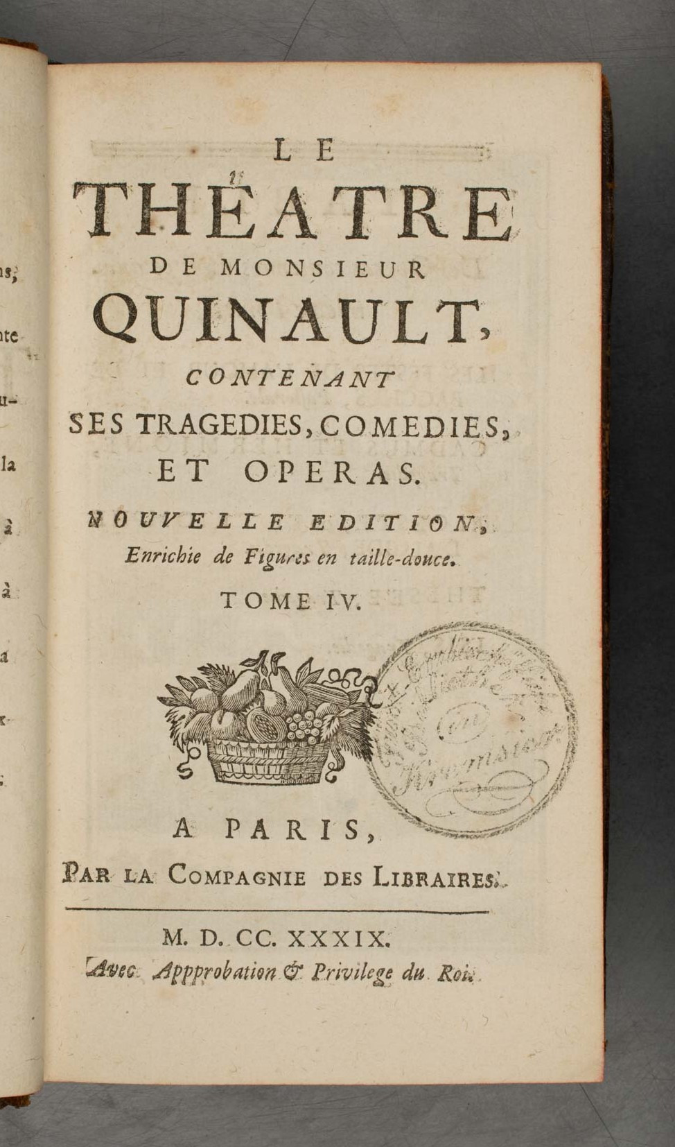 LE THÉATRE DE MONSIEUR QUINAULT