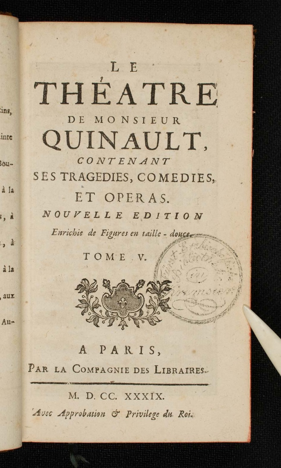 LE THÉATRE DE MONSIEUR QUINAULT