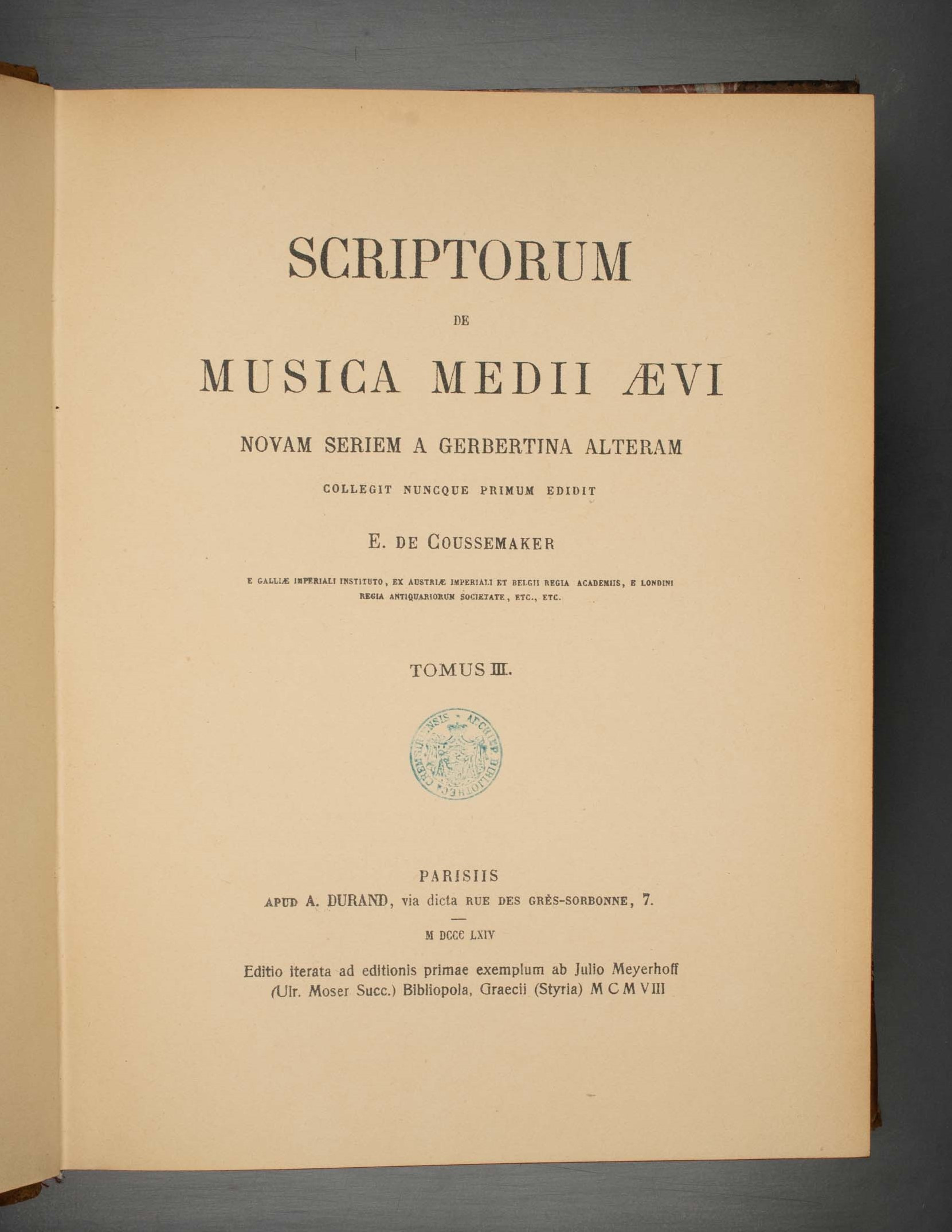 Scriptorum de musica medii aevi