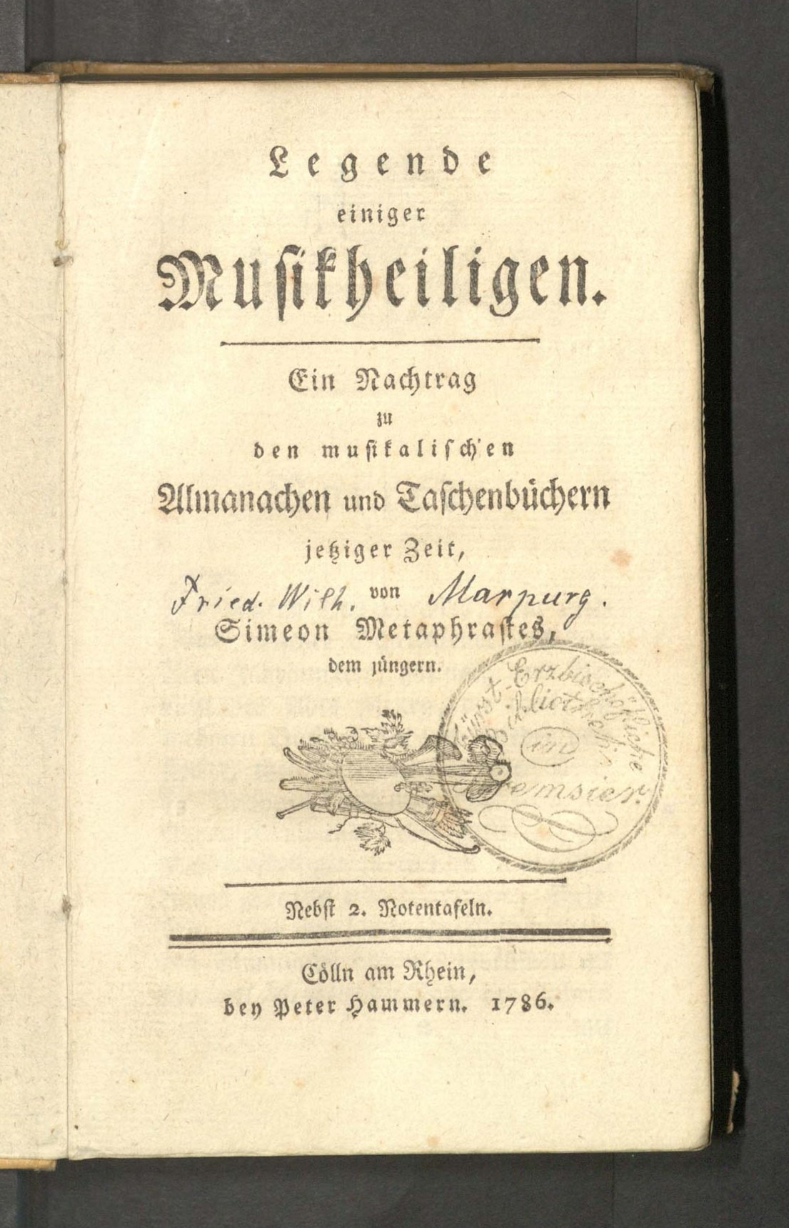 Legende einiger Musikheiligen