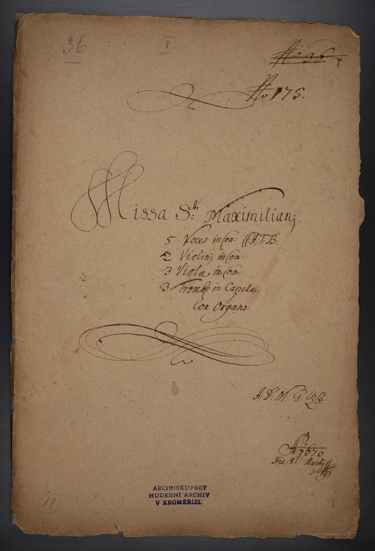 Missa S[an]cti Maximiliani