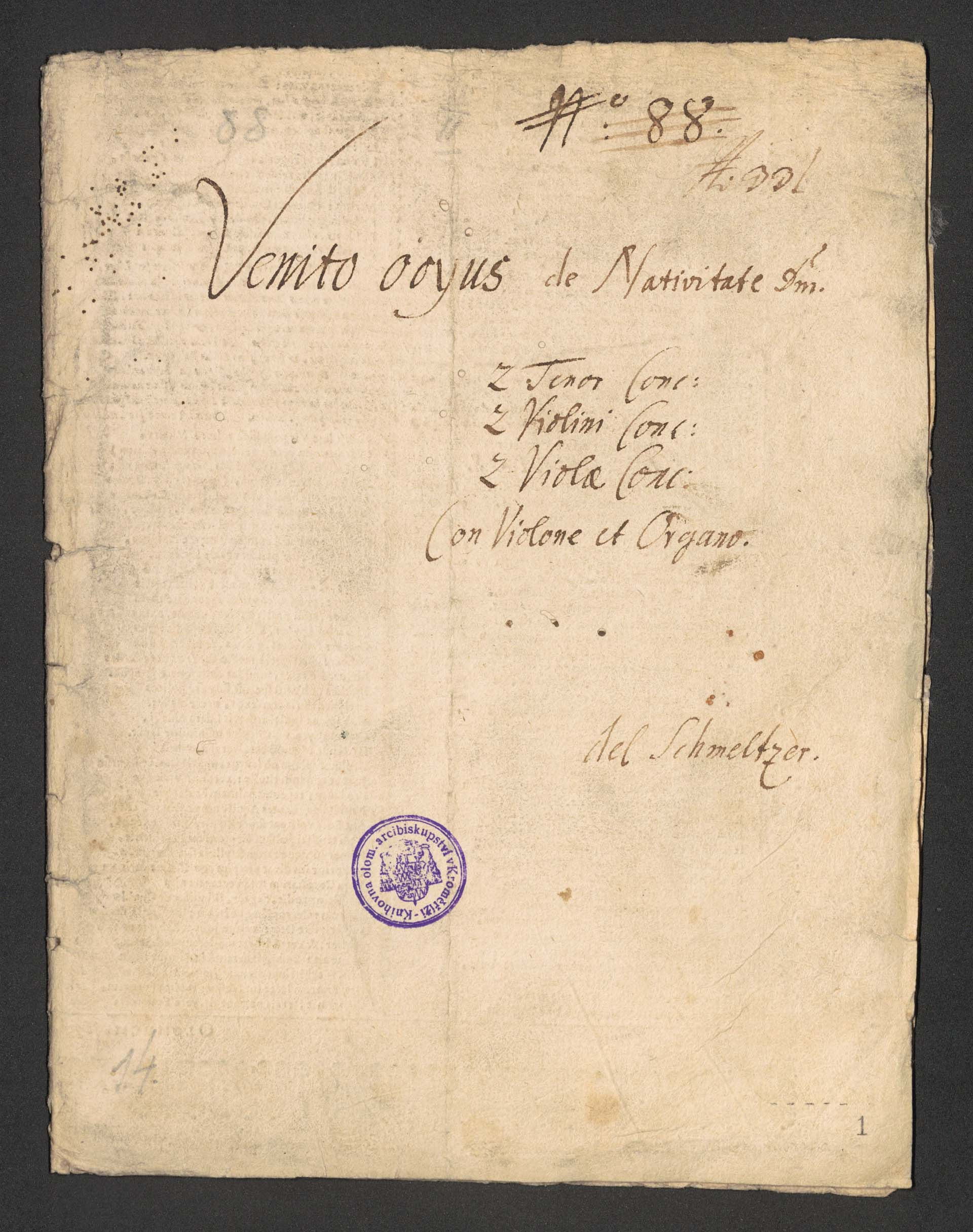 Venito opus de nativitate D[omi]ni