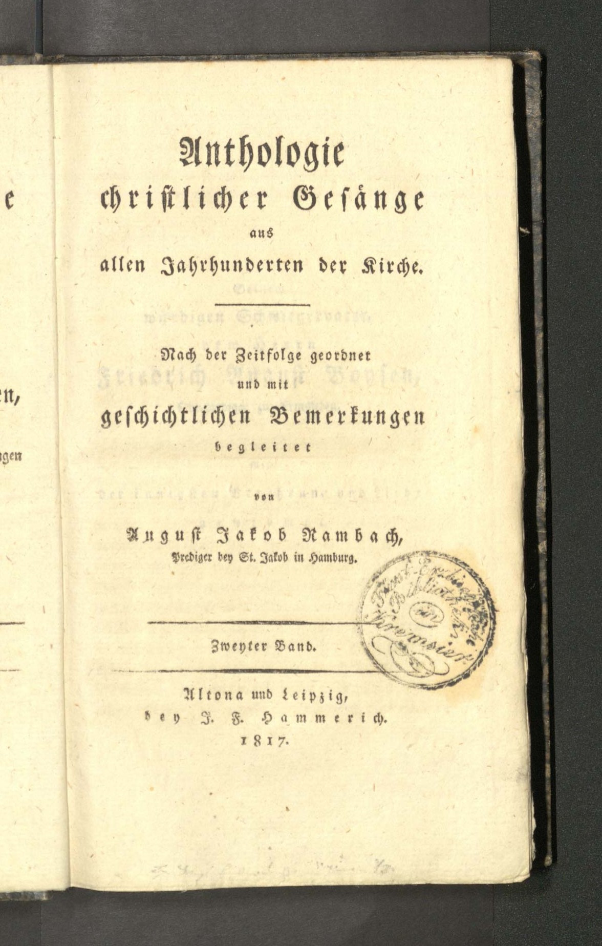 Anthologie christlicher Gesänge aus der neueren Zeit