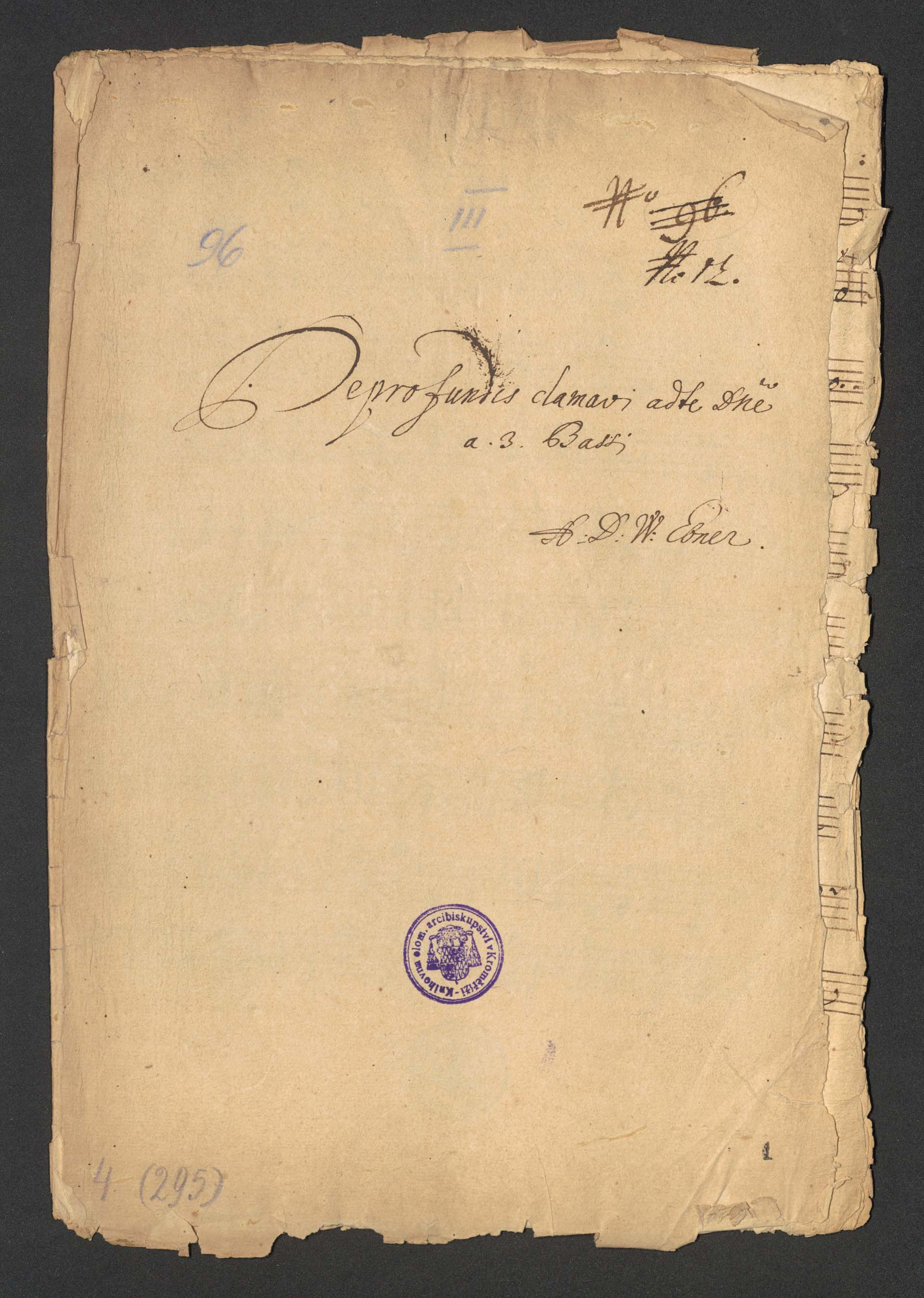 Deprofundis clamavi adte D[omi]ne