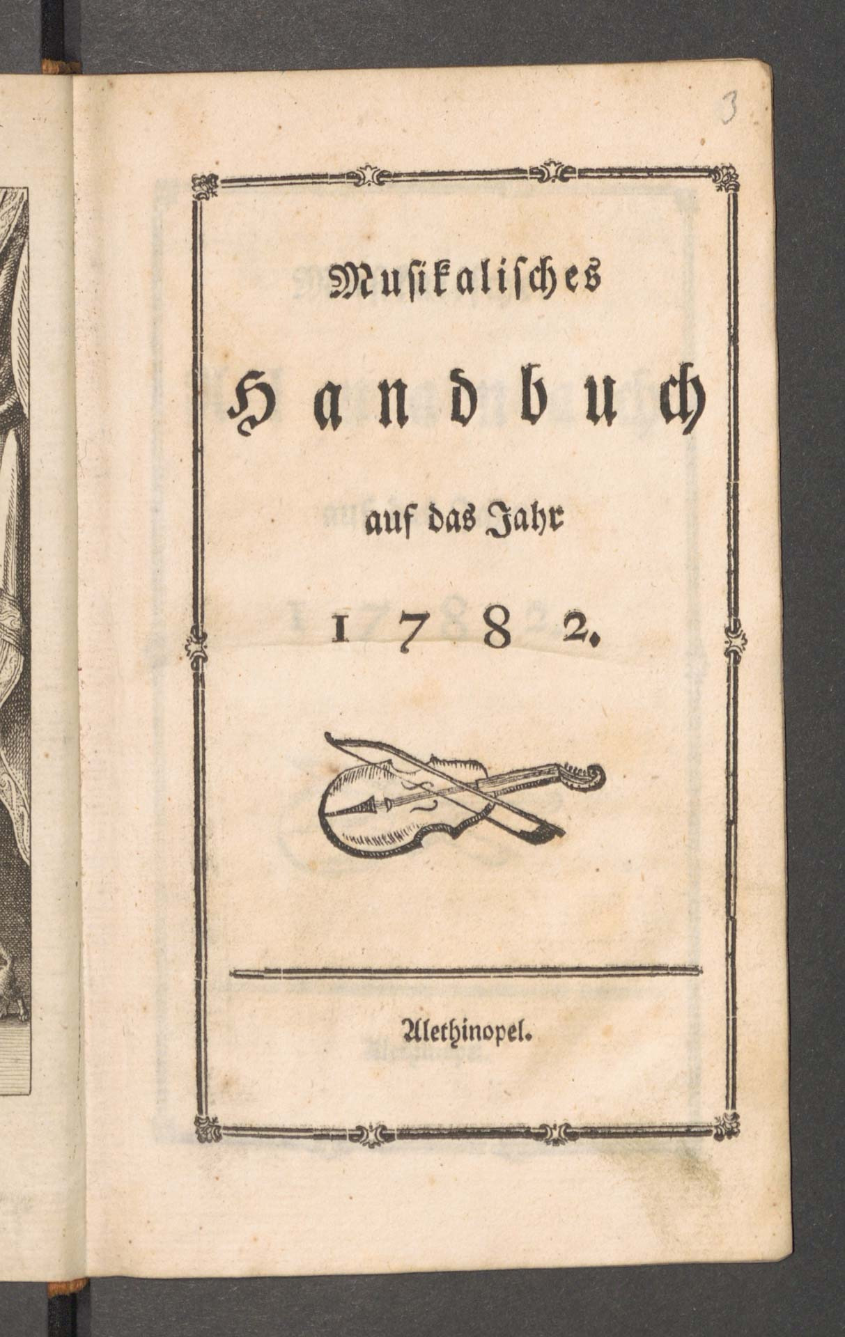 Musikalisches Handbuch auf das Jahr 1782 