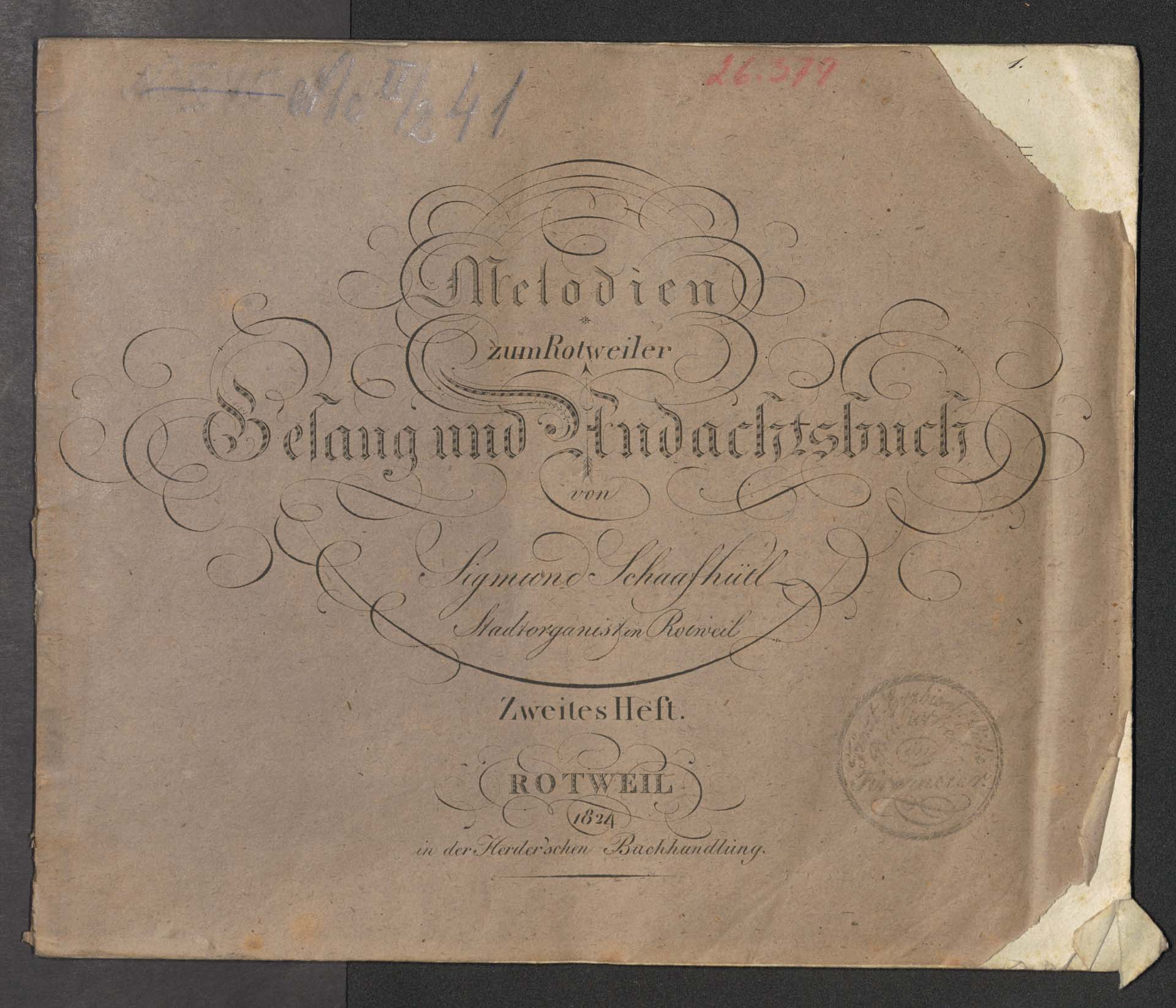 Melodien zum Rotweiler Gesang und Andachtsbuch.