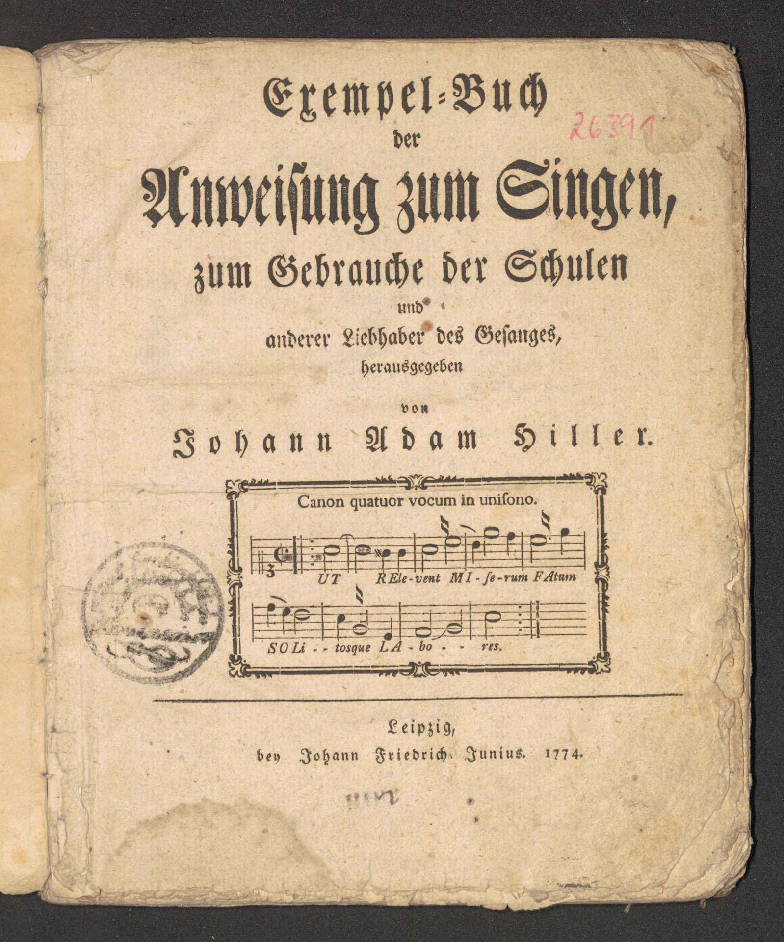 Exempel-Buch der Anweisung zum Singen