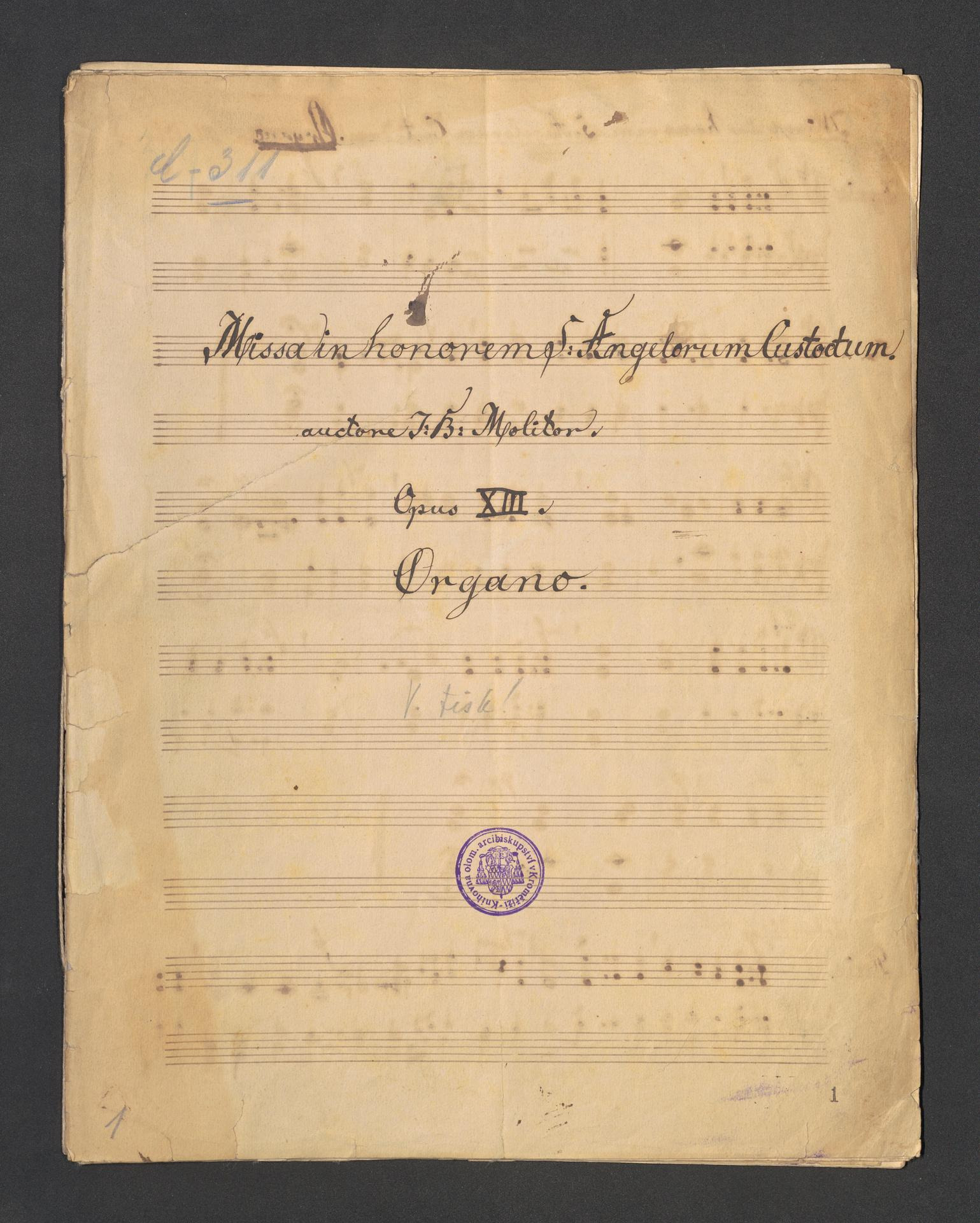 Missa in honorem S. Angelorum Custo dum., Op. XIII