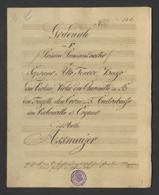 Graduale in F dur. [Domine, Dominus noster.]