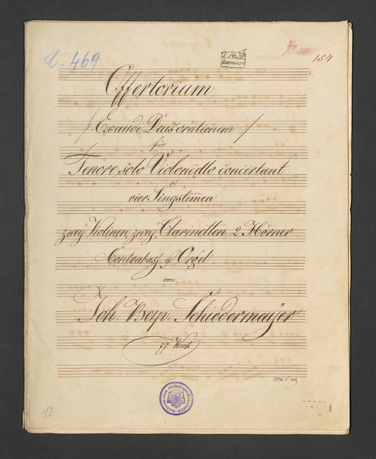 Offertorium (Ex audi Deus orationen) Op. 77