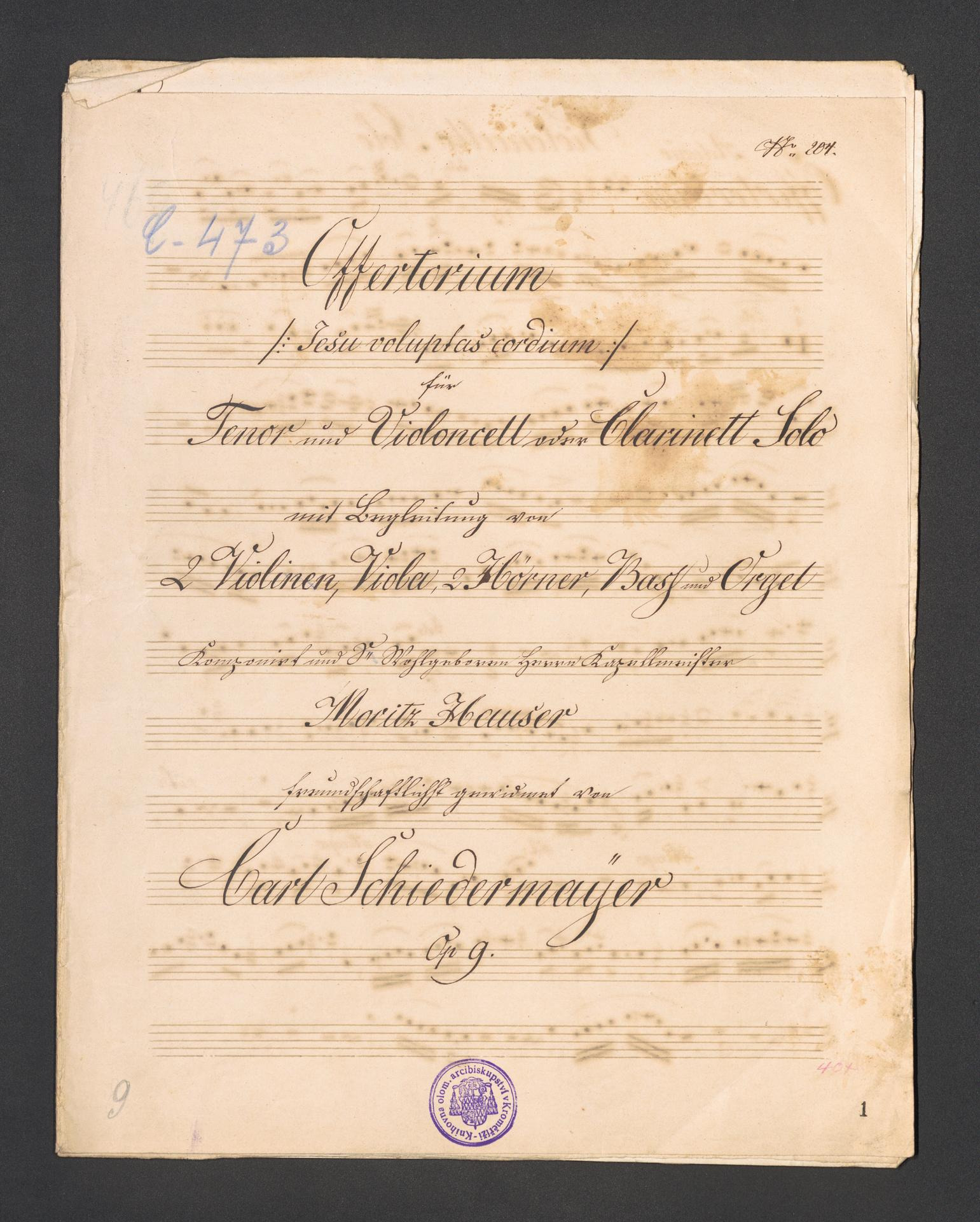 Offertorium (Jesu voluptas cordium) Op. 9