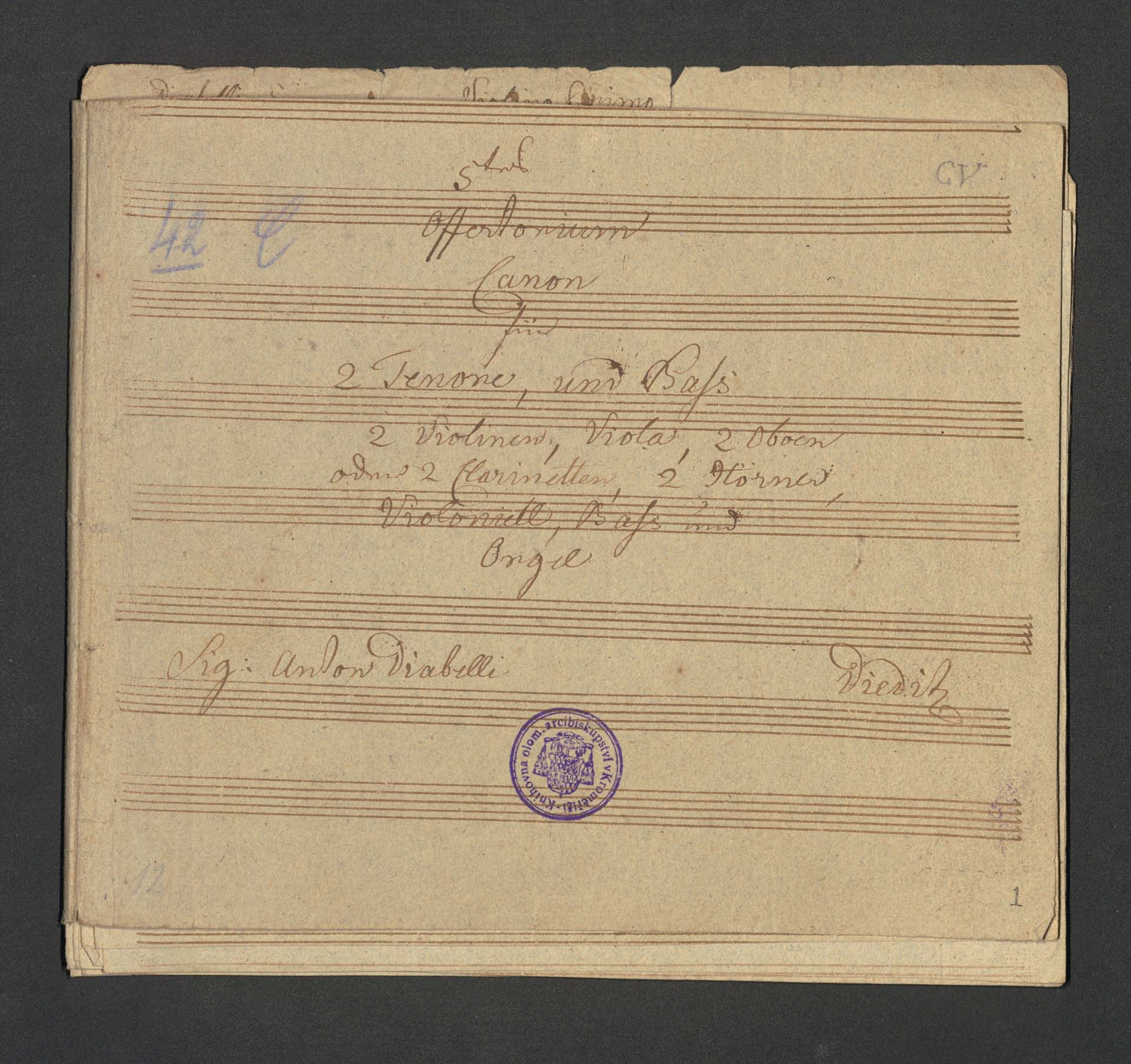 5tes Offertorium Canon