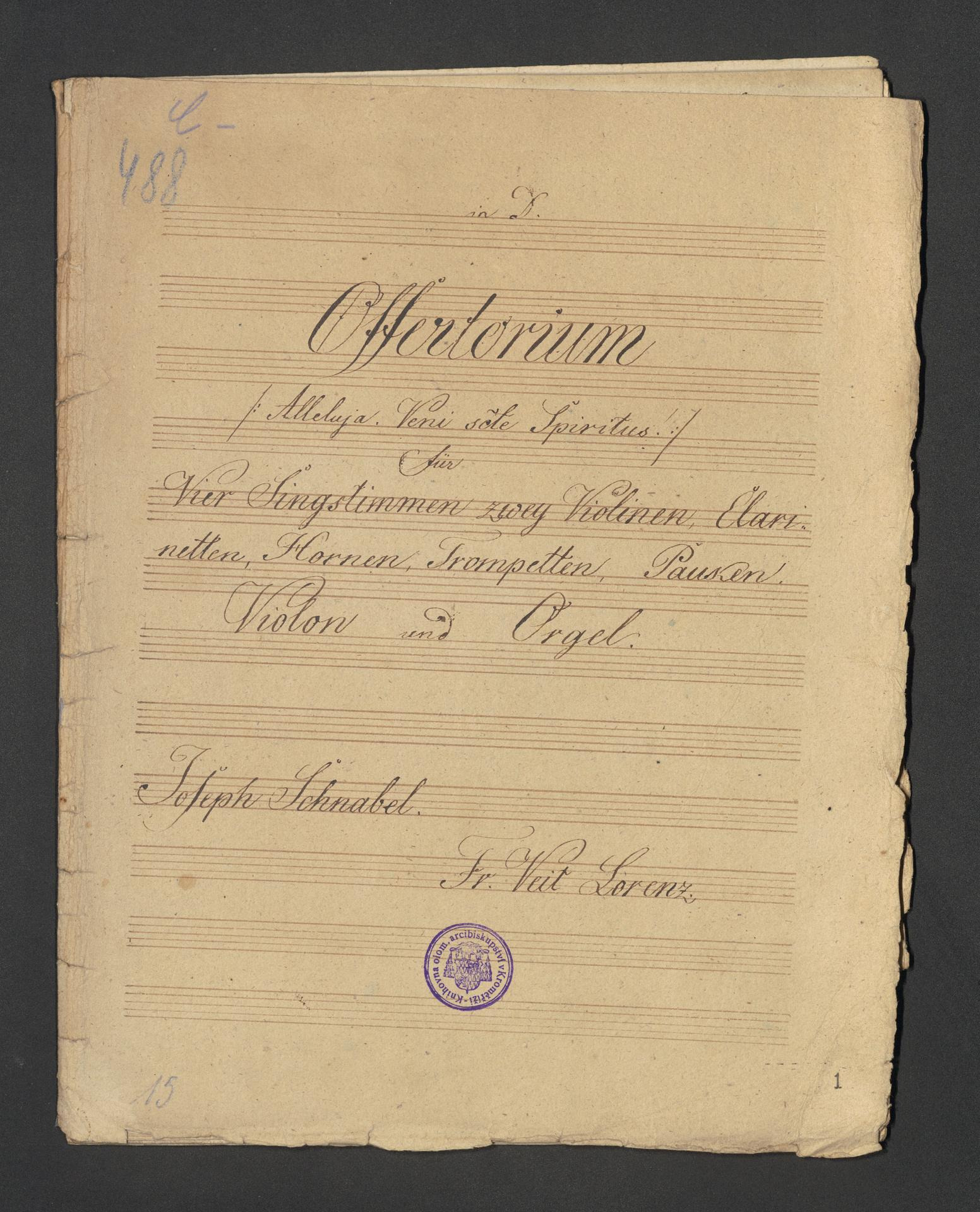 Offertorium in D (Aleluja. Veni scte Spiritus)
