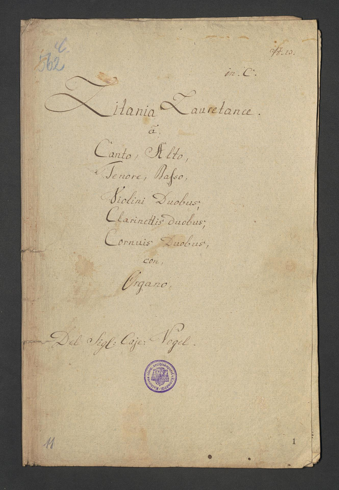 Litania Laurentanae, in C