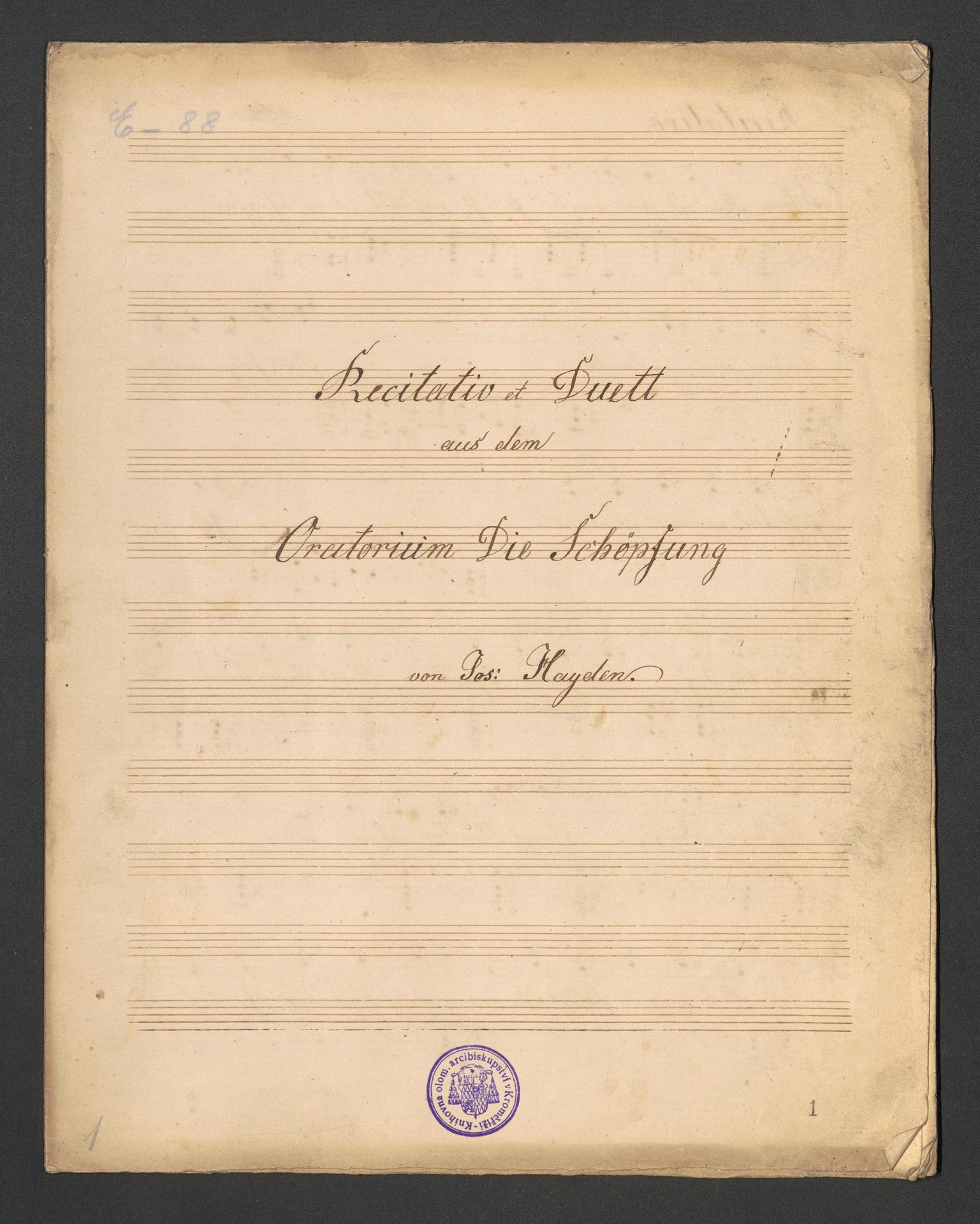 Recitatio et Duett aus dem Oratorium die Schöpfung 