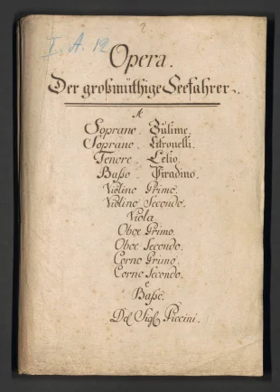 Opera Der Grossmüthige Seefahrer