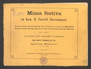 Missa festiva in hon. S. Caroli Borromaei
