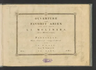 Ouverture und Favorit Arien aus der Oper La Molinara
