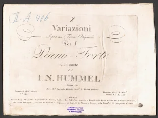 X. Variazioni. Sopra un Tema Originale