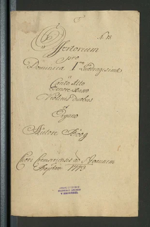 Offertorium pro Dominica I.[ma] quadragesime