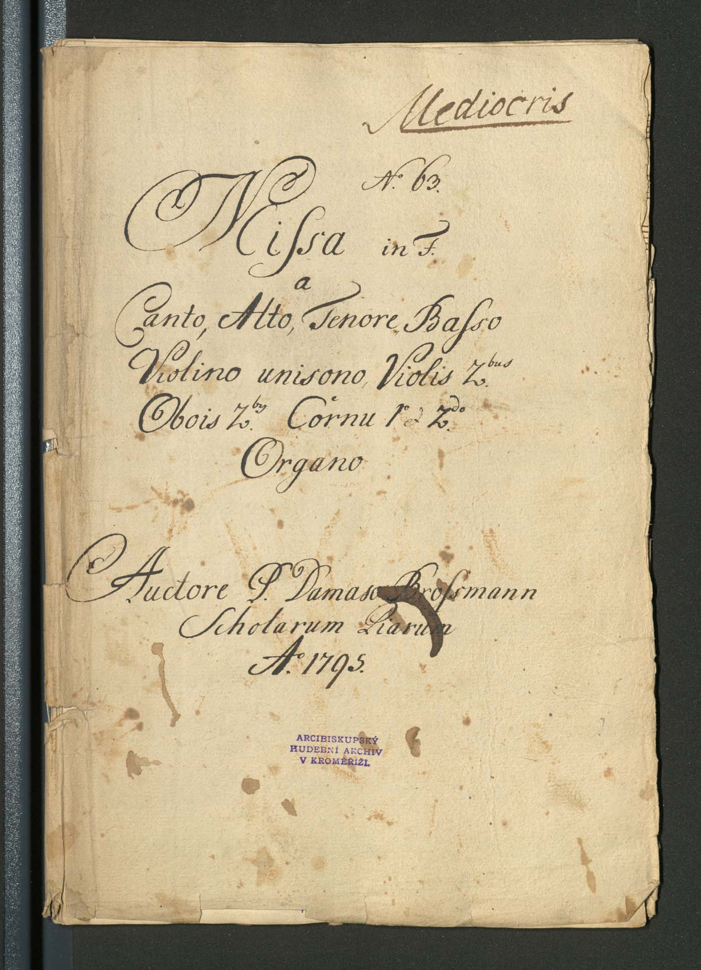 Missa in F. Medioeris