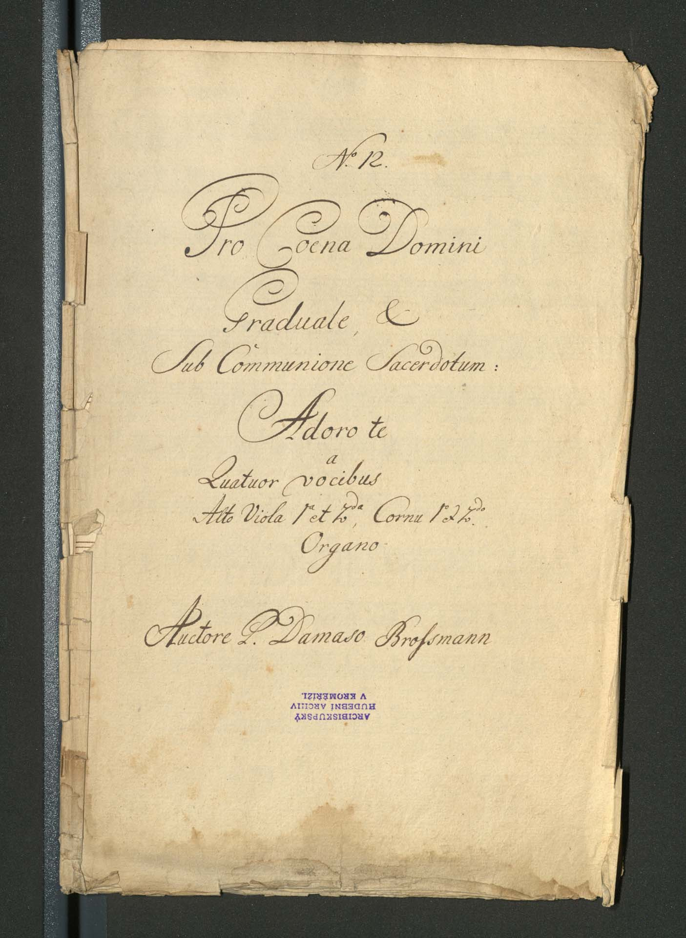 Pro Coena Domini Graduale, sub Communione Sacerdotum: Adoro te