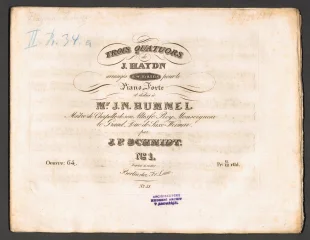 Trois quatuors op. 64 no. I-III Dediés à J.N. Hummel