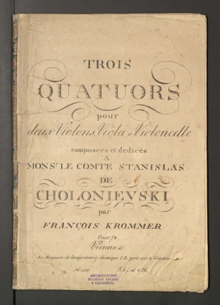 Trois Quatuors Op. 74