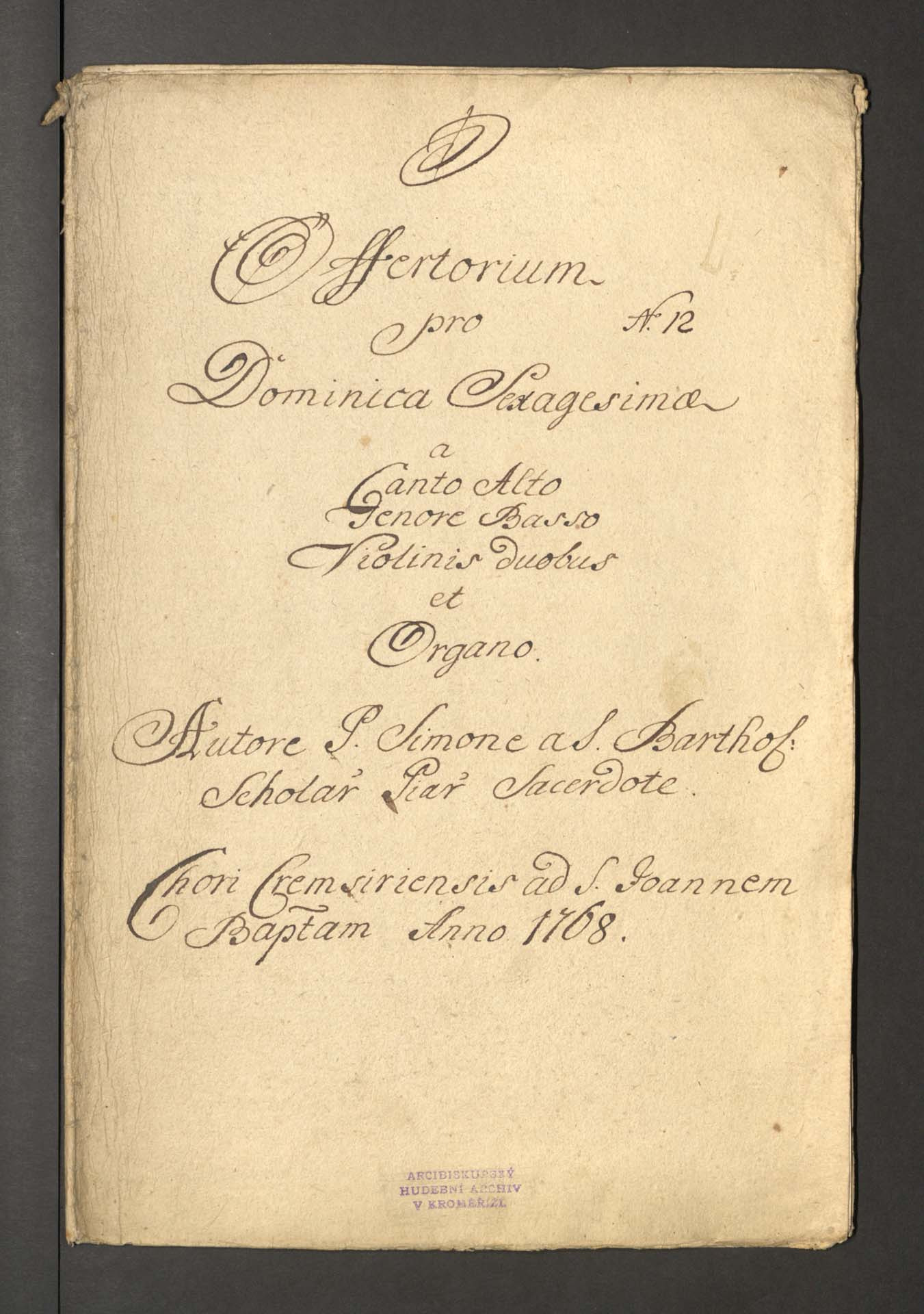 Offertorium pro Dominica Sexagesimae