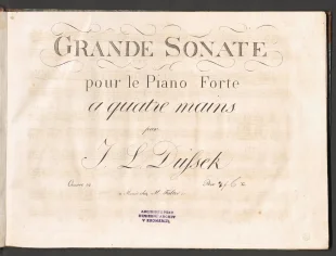 Grande Sonate pour le Piano Forte a quatre mains Oeuvre 72