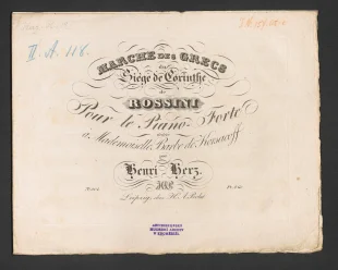Marche des grecs du Siege de Corinthe de Rossini