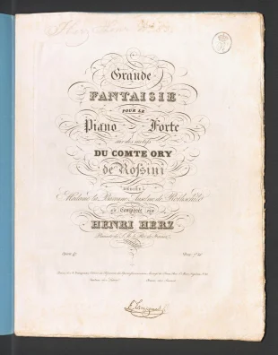 Grande Fantaisie. Sur des motives "du Comte ory de Rossini"