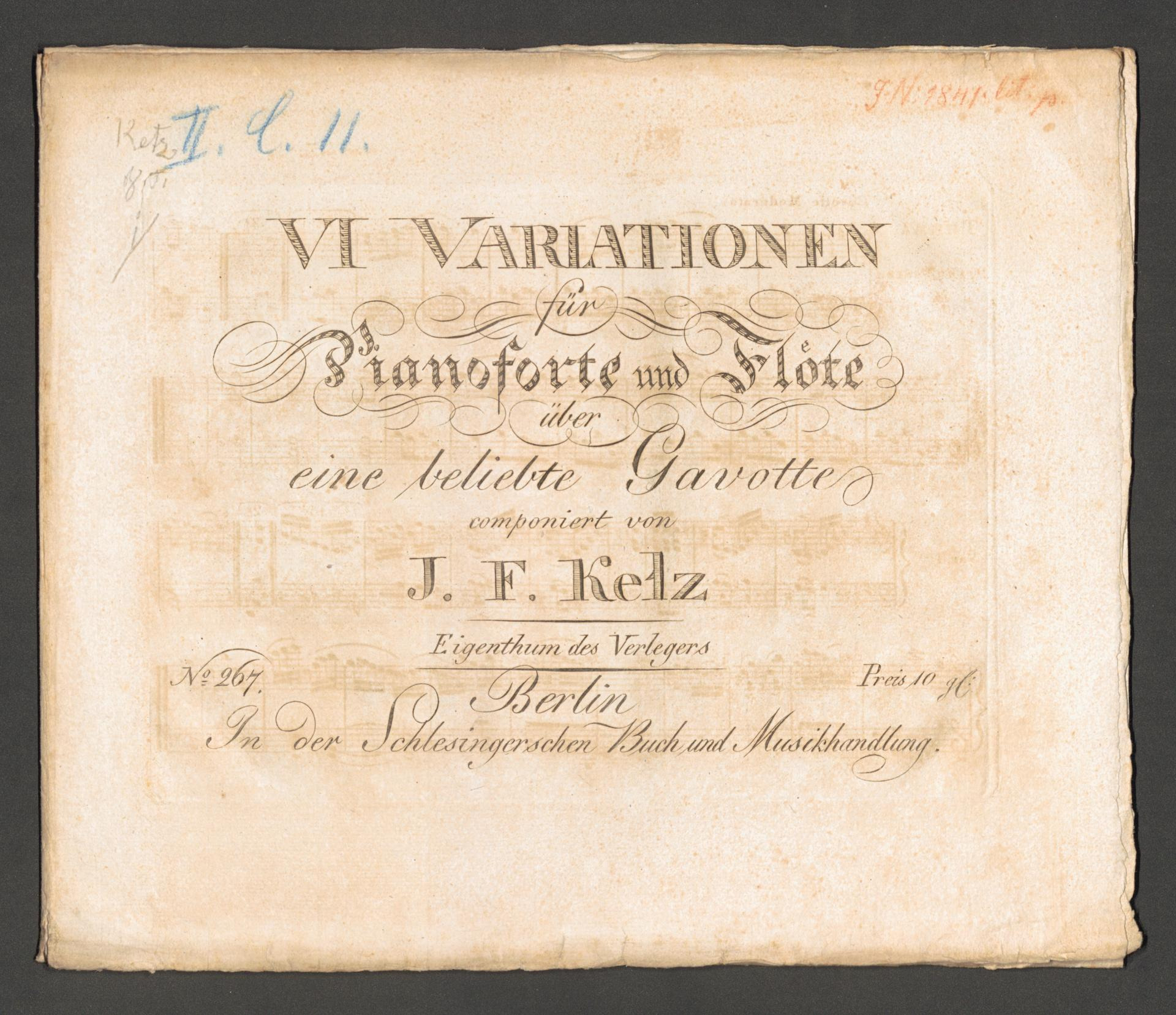 VI. Variationen über eine beliebte Gavotte