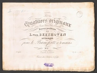 Trois Quatuors originaux No. I