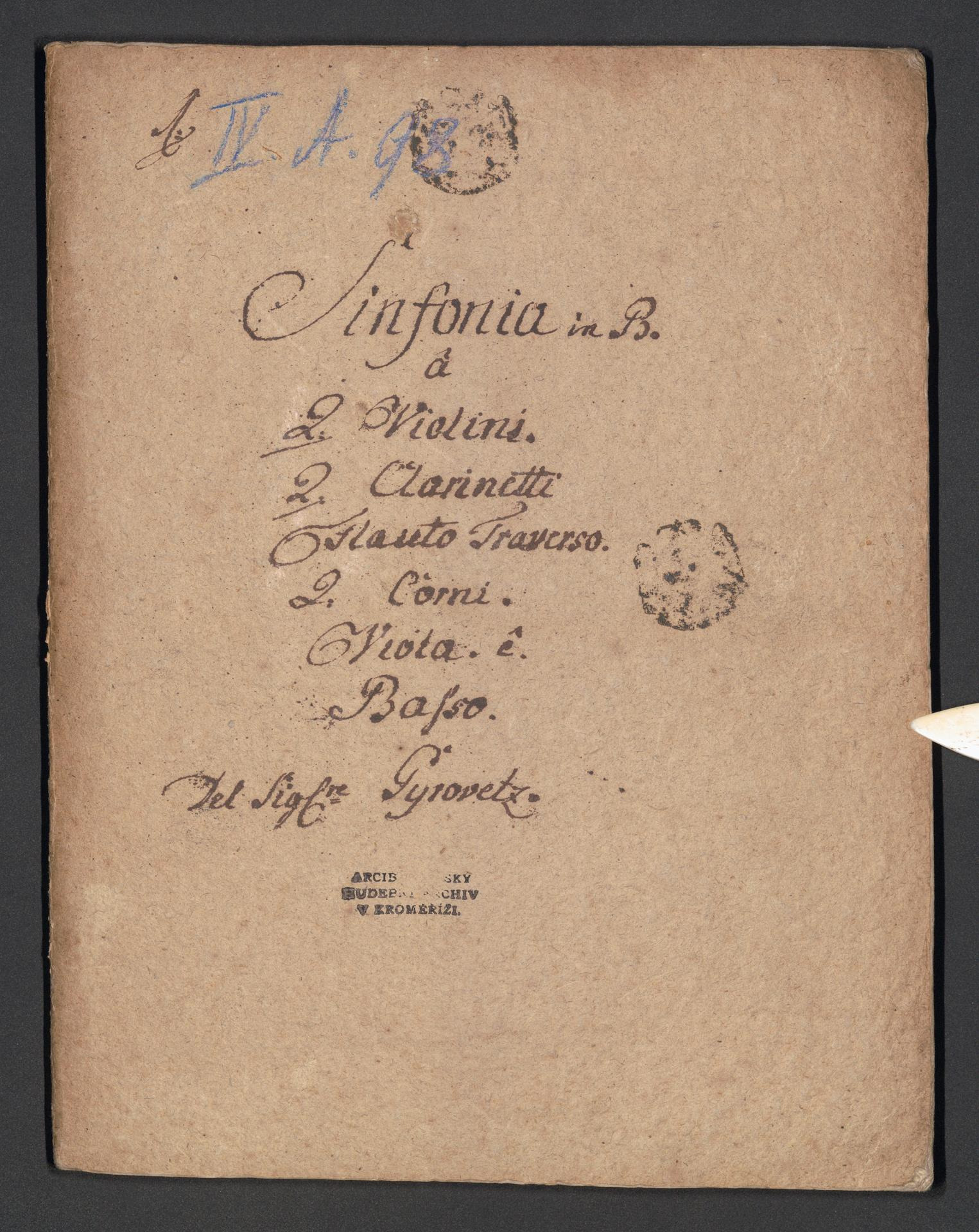 Sinfonia in B