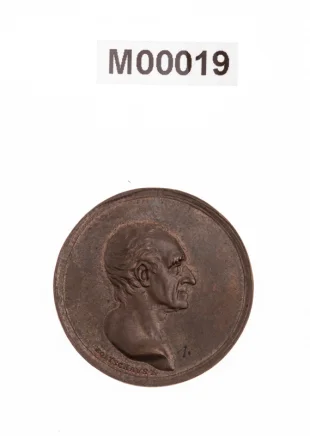 Medaile na úmrtí švýcarského buditele J.J.Bodmera