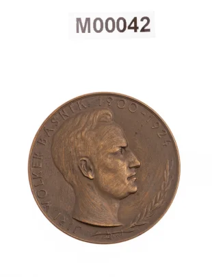 Medaile na 10.výročí smrti Jiřího Wolkera