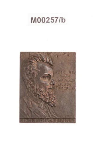 Plaketa na otevření atelieru pro rytinu do oceli ve Štýrsku