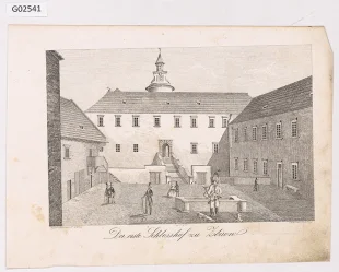 Der erste Schlosshof zu Zbirow