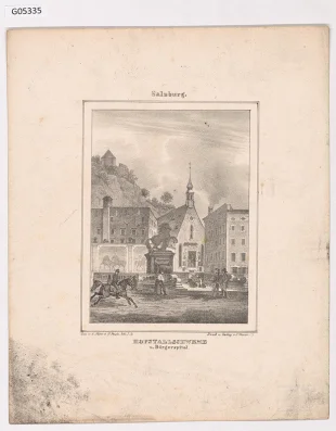 Salzburg, Hofstallschweme u. Bürgerspital.