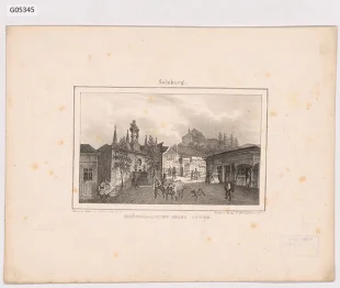 Salzburg, Brücken-Ansicht gegen Osten