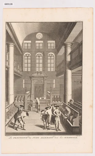 Potrestání Židů v synagoze