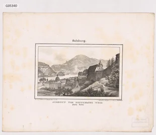 Salzburg, Aussicht vom Nonnberger Wege gegen Osten