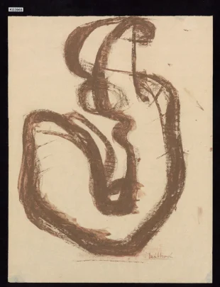 Stylizovaná sedící ženská postava